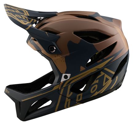 Casque Intégral Troy Lee Designs Stage Mips Camo Vert/Beige