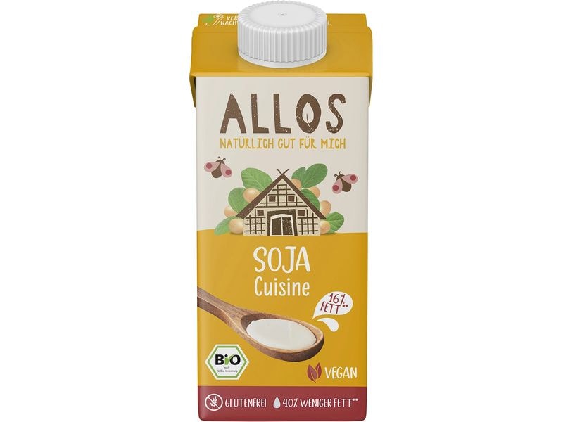 Allos Soja Cuisine 200 ml Schmackhafte Kochcreme auf Sojabasis