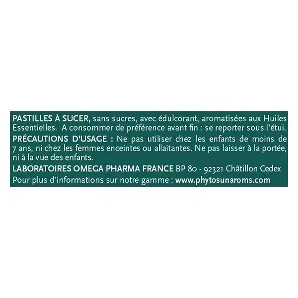 Phytosun Arôms Pastille Sans Sucre Gorge Citron 24 Unités