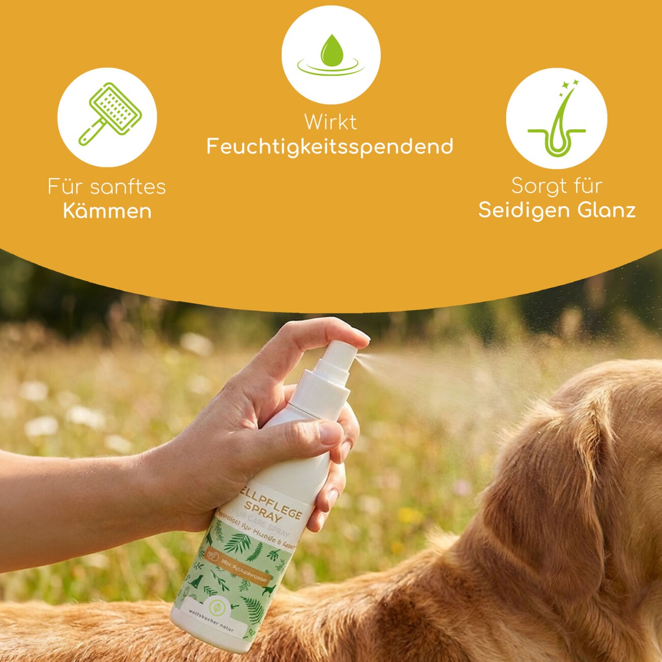 Wolfsbacher Natur Fellpflege Spray Kokos