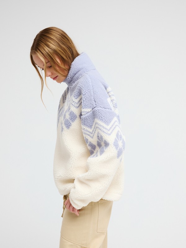 Mountain Story Polaire à demi-zip Blanc Femme