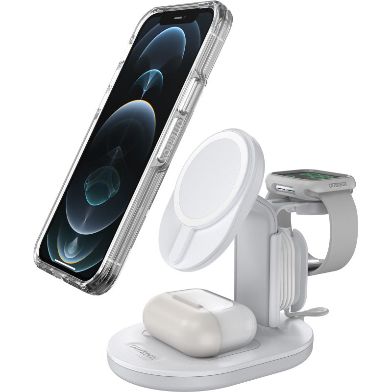 OtterBox 78-81157 chargeur d'appareils mobiles Casques, Smartphone, Smartwatch Blanc USB Recharge sans fil Charge rapide Intérieure