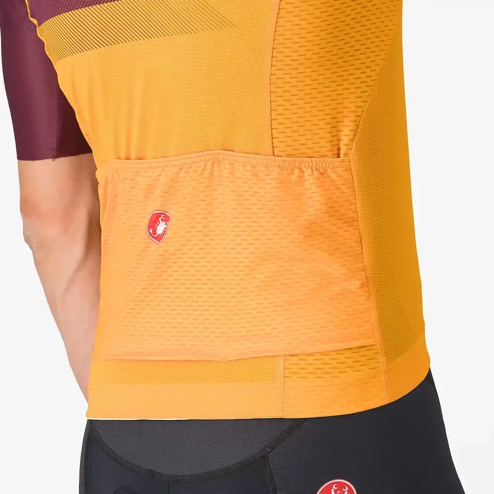 Castelli Simbolo Fietsshirt Korte Mouwen Oranje/Donkerrood Heren