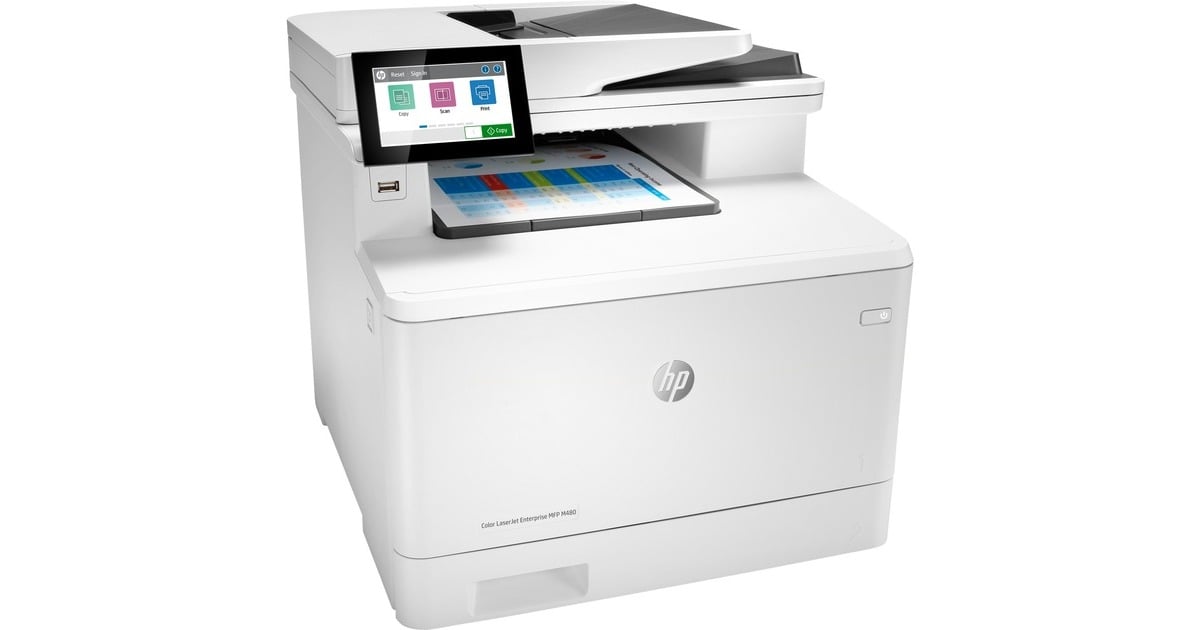 HPColor LaserJet Enterprise MFP M480f all-in-one kleurenlaserprinter met faxfunctie  (Grijs/zwart, Printen, kopiëren, scannen, faxen, USB)