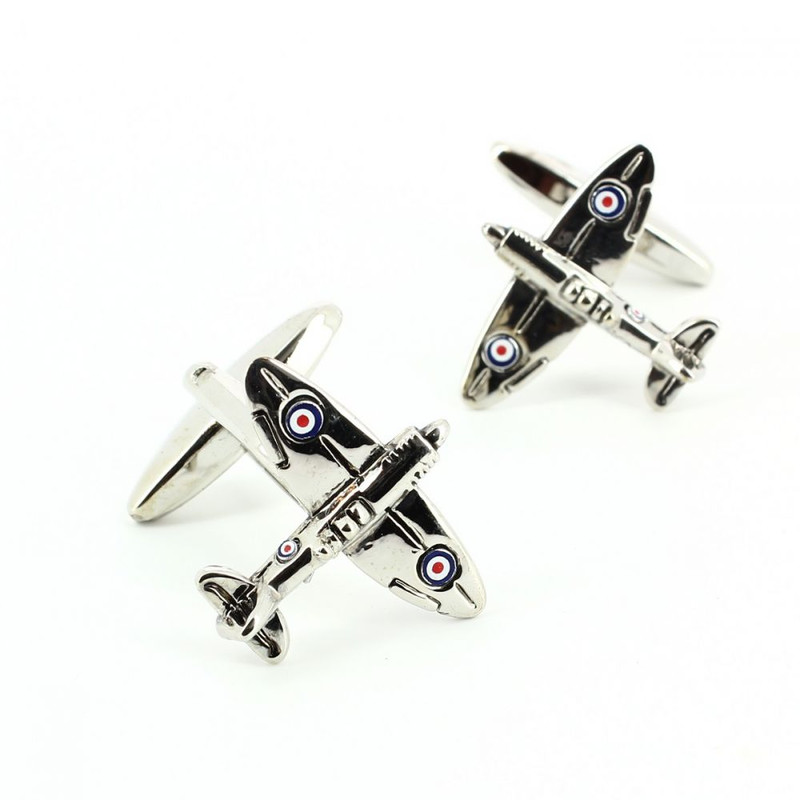 Boutons de manchette, avion de combat Spitfire