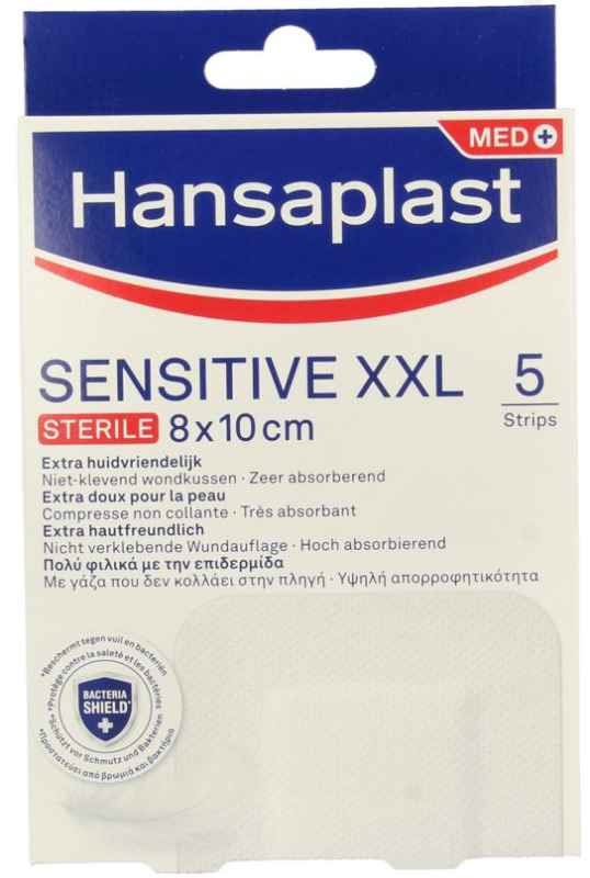 Hansaplast Pleisters Sensitive XXL Steriel 5 stuks