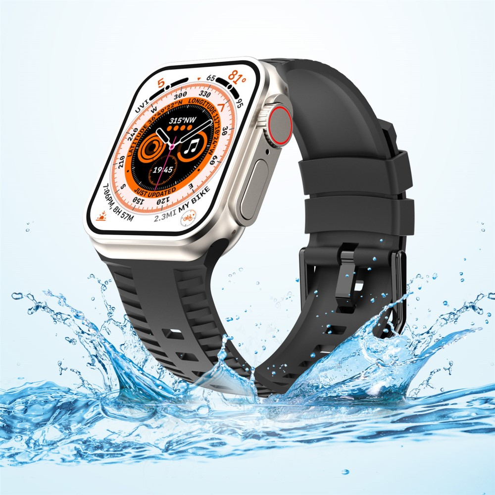 Apple Watch (42/41/40/38 mm) Ersatz Silikon Sport Armband Tire Grip (Gelenkumfang: 170-220mm) - Orange