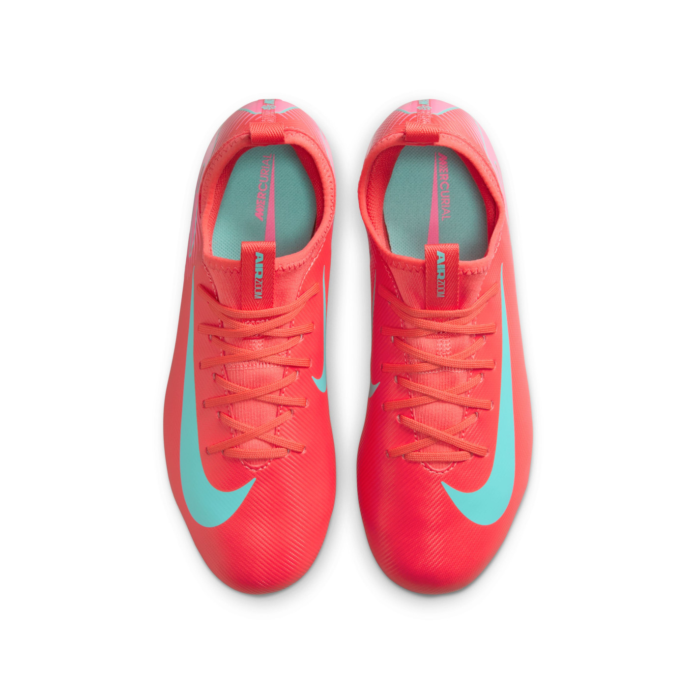 Nike Zoom Mercurial Vapor 16 Academy Gras / Kunstgras Voetbalschoenen (MG) Kids Rood Turquoise Roze