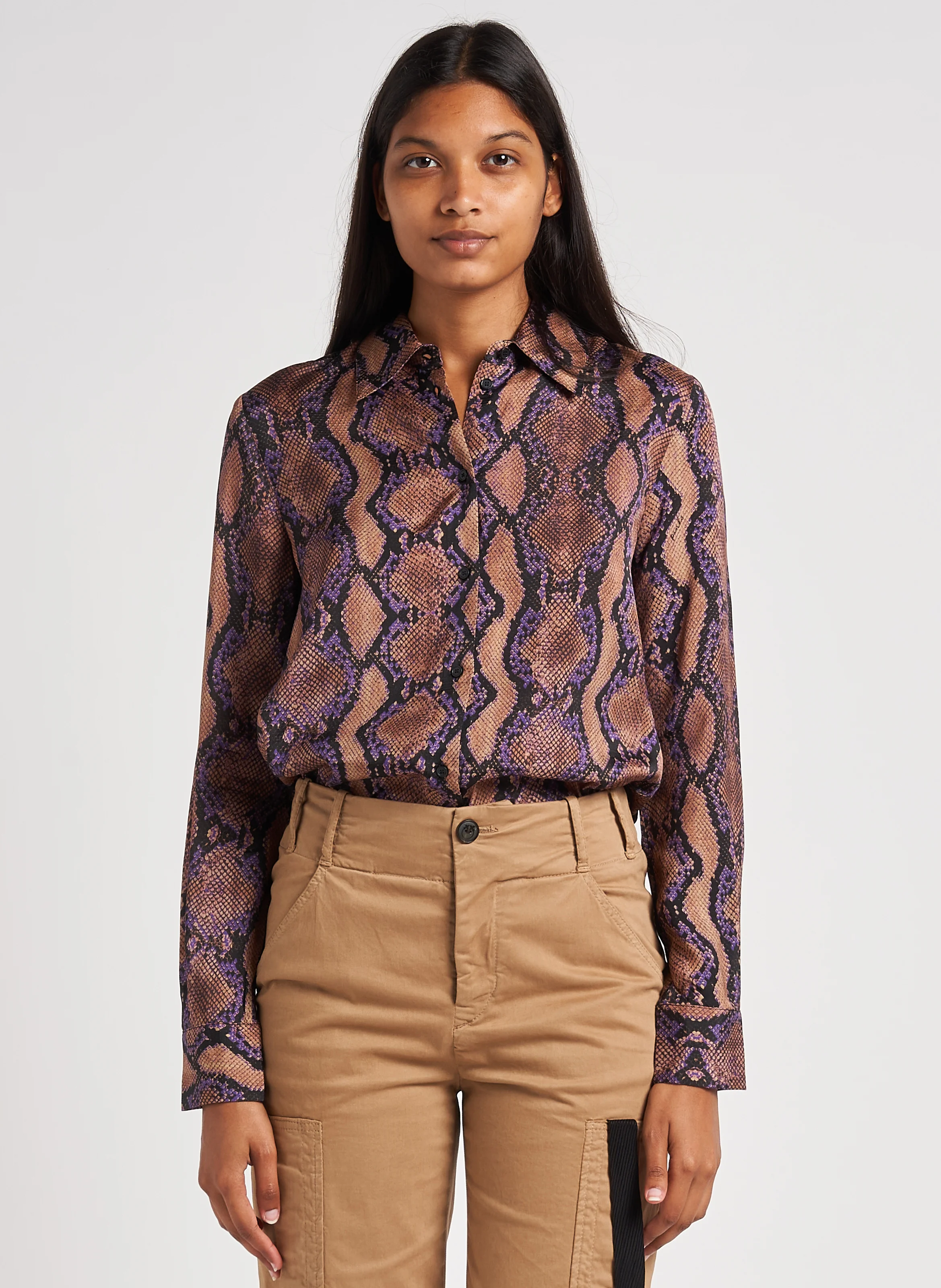SMORZARE - Chemise fluide col classique imprimée| Multicolore