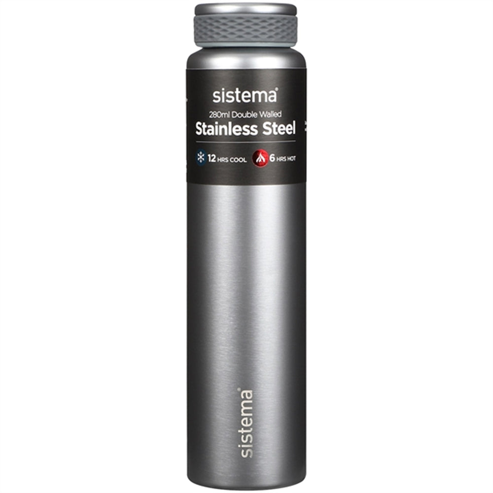 Køb Sistema Stainless Steel Drikkedunk 280 ml Sølv