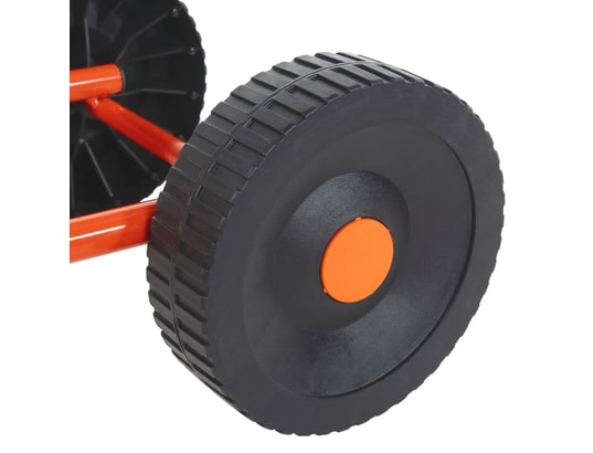 VIDAXL - Traîneau d’arrosage sur roues avec tête rotative en acier ro...