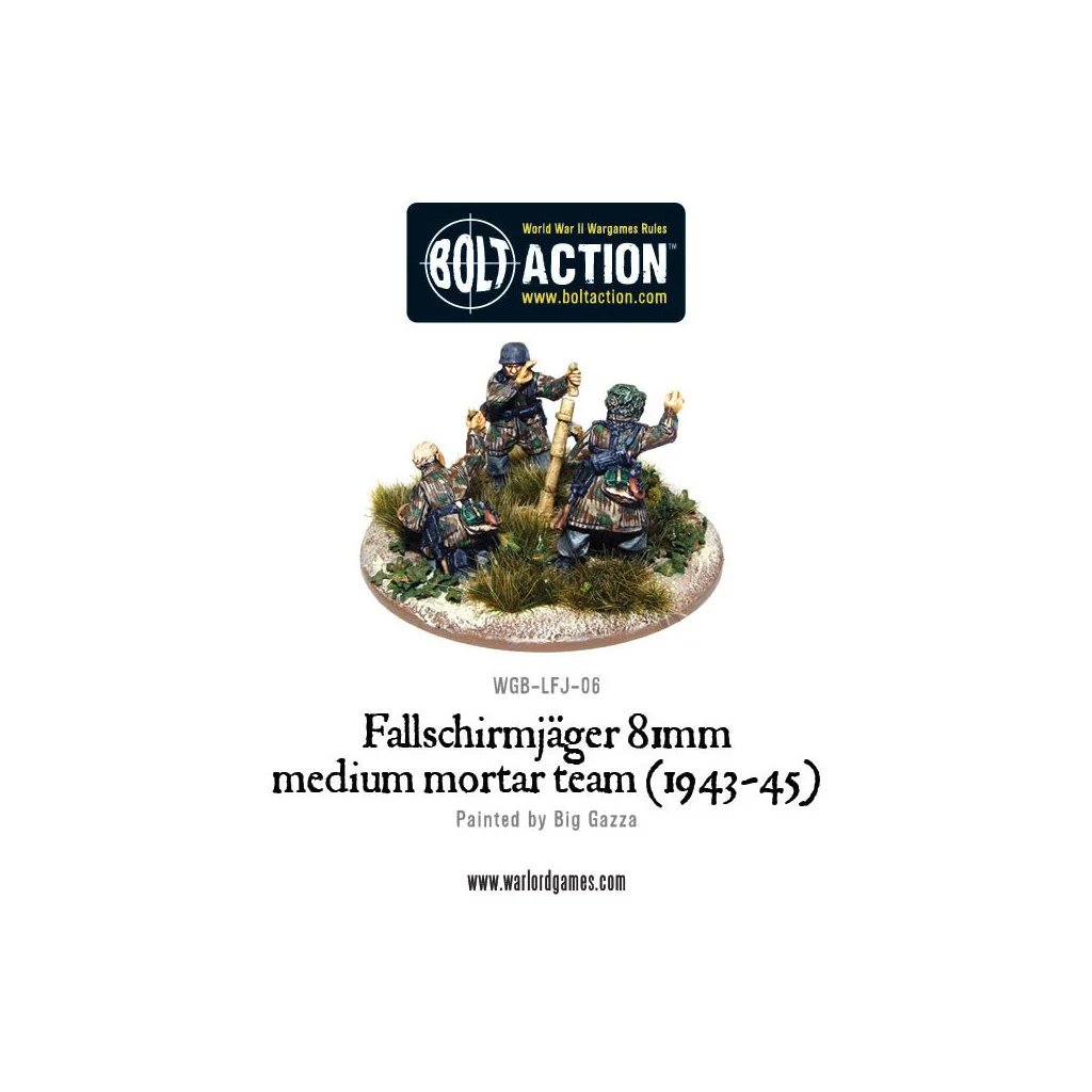 Bolt Action - German - Fallschirmjager 81mm Medium Mortar Team (1943-45)