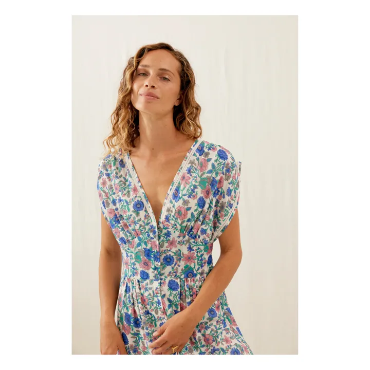 Louise Misha Robe Tylia Coton Bio - Collection Femme | Bleu