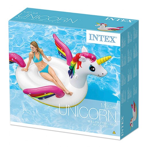 Unicórnio inflável Intex XL 287x193x165 cm