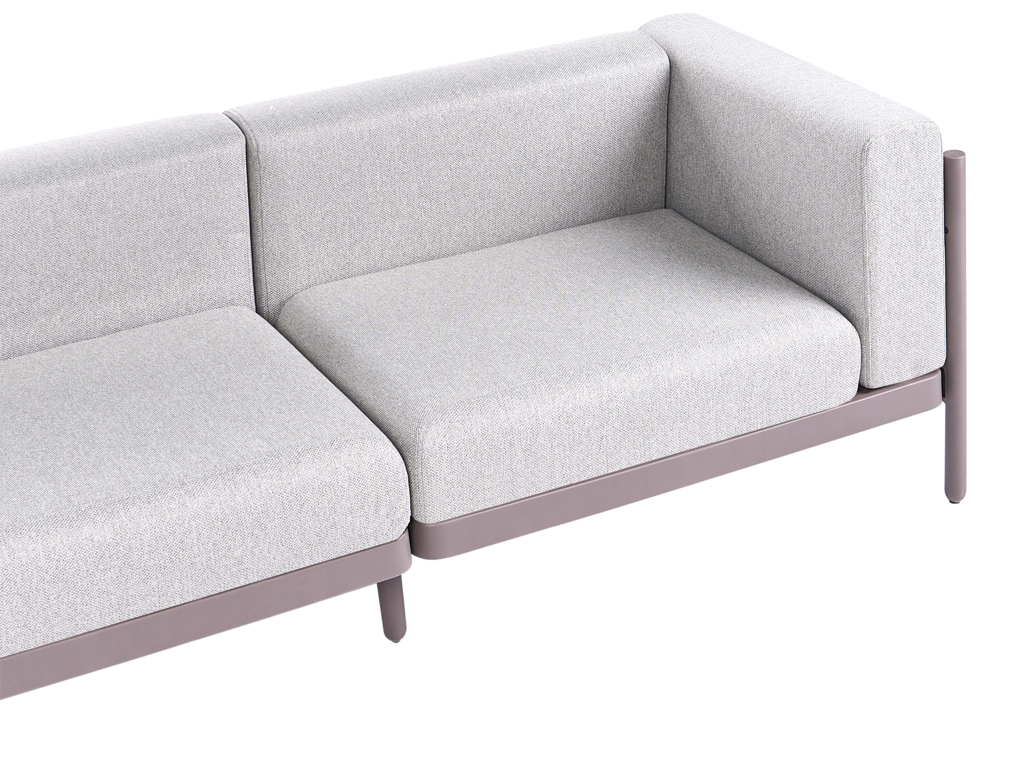 Loungeset met tafel 4-zits FERRETTI Taupe