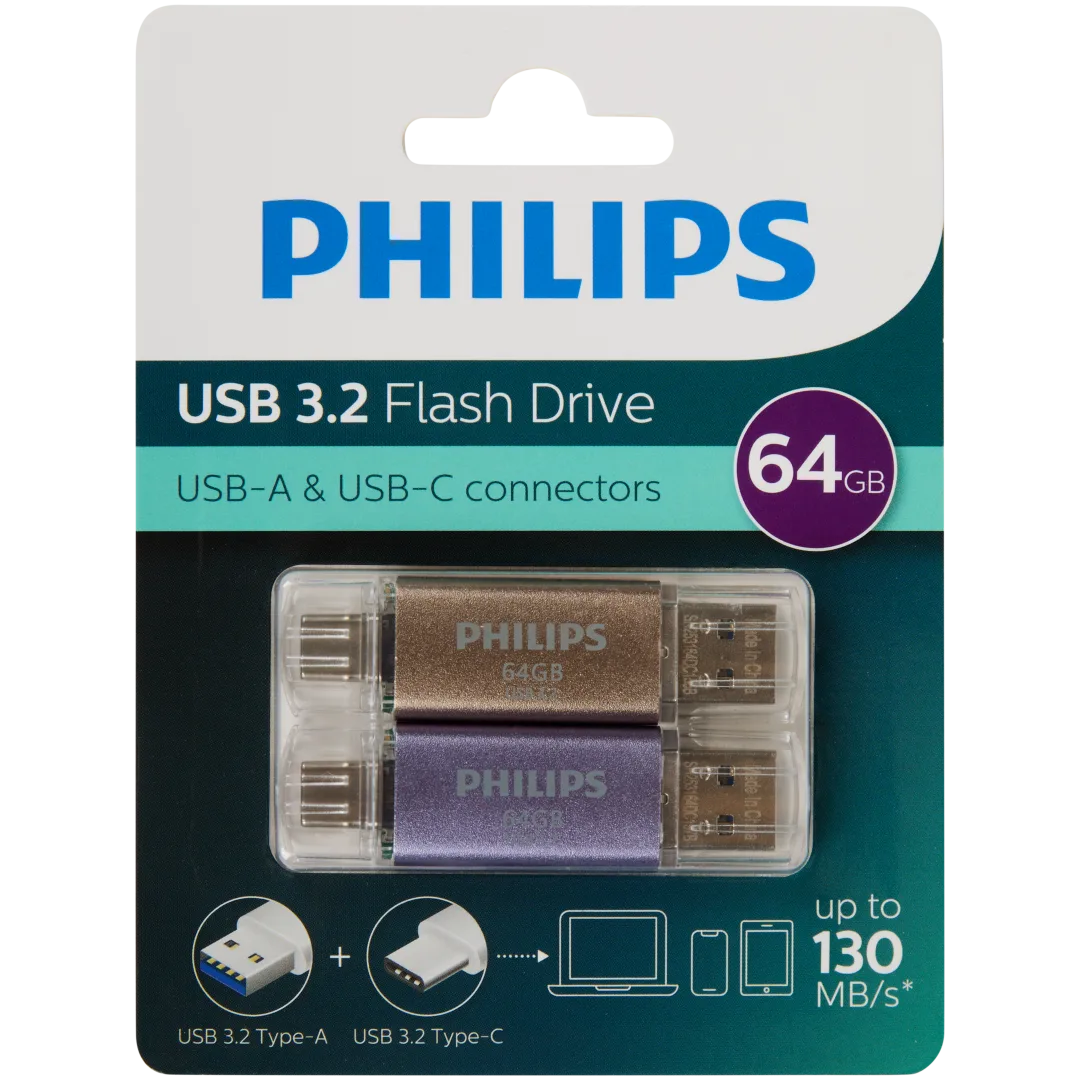 Clés USB Philips USB-A et USB-C