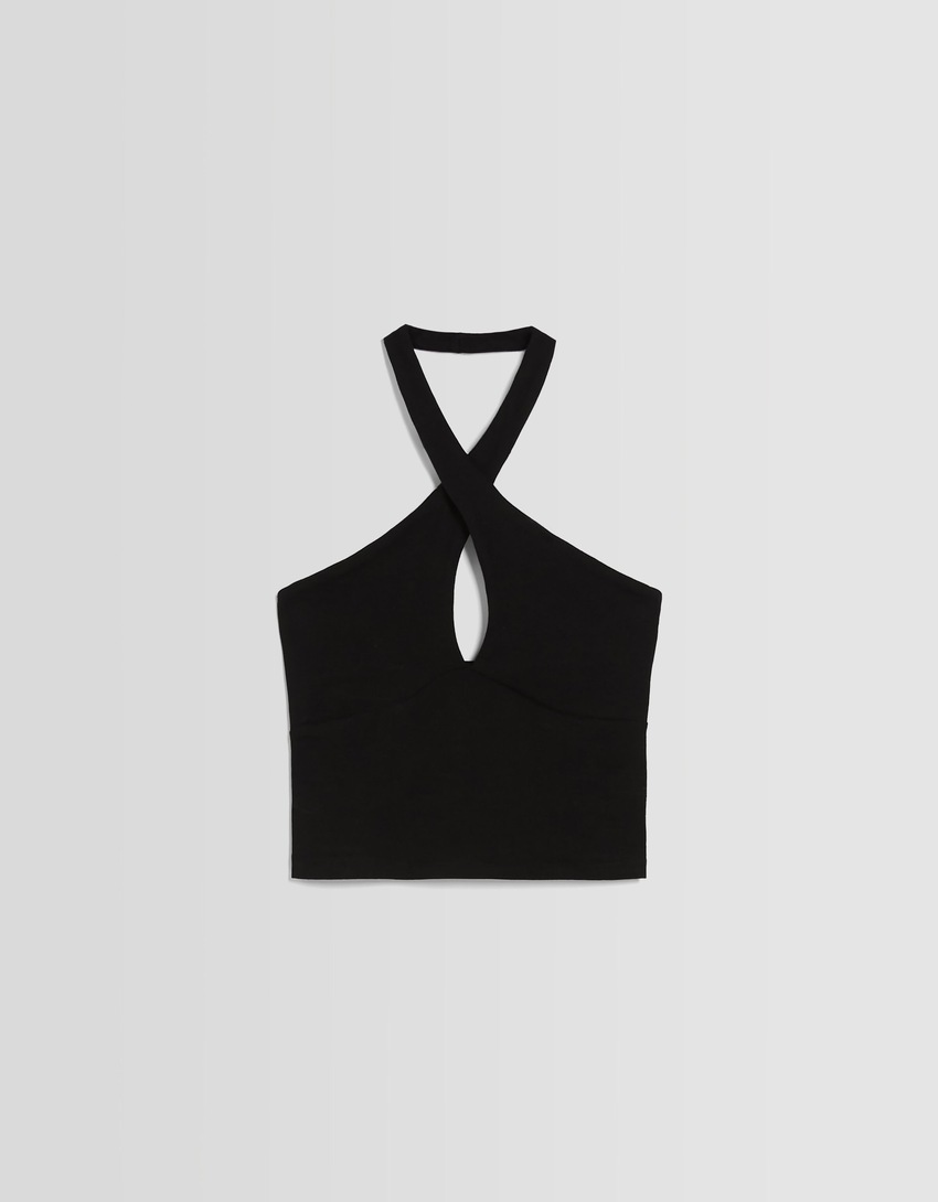 Camiseta com alças cruzadas