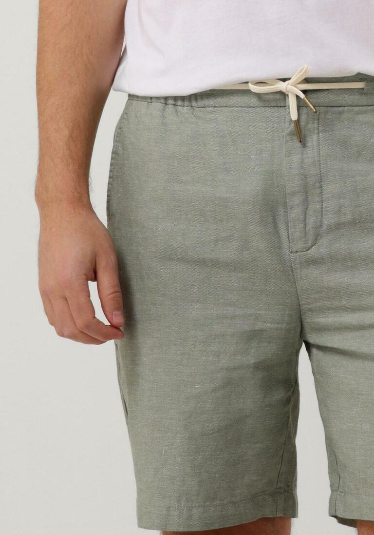 SCOTCH & SODA donkergroene scotch & soda korte broek fave - cotton/linen twill bermuda short
