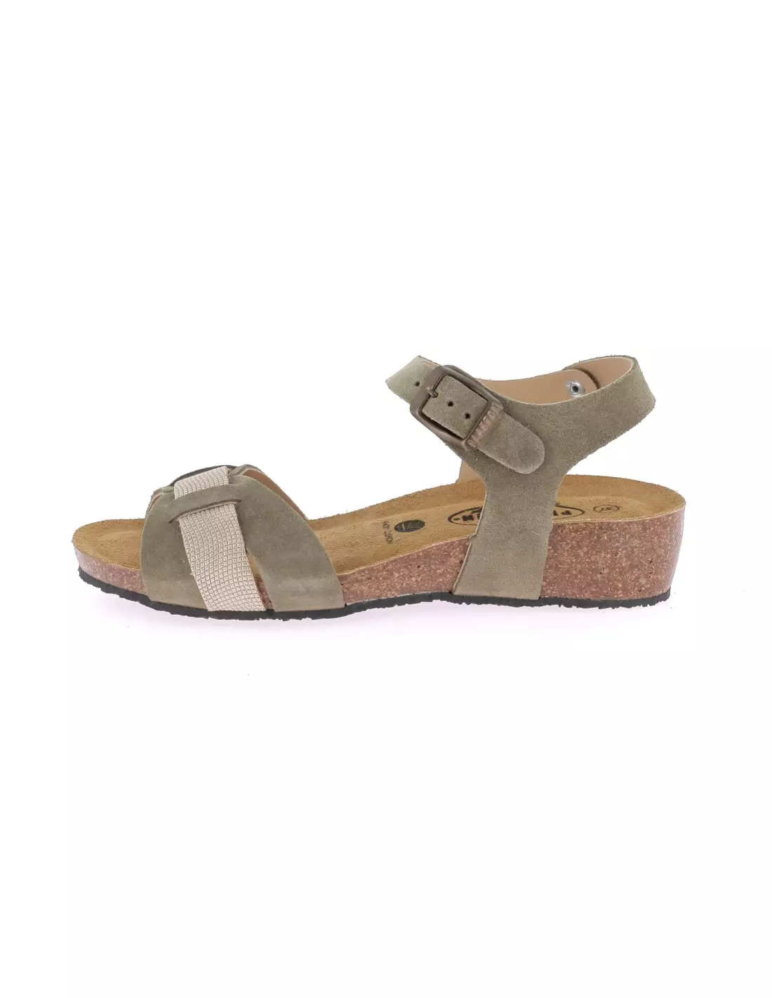 PLAKTON NUBE - Sandales & nu-pieds LIGHTKAKIPLATINO