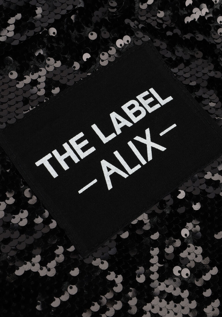 ALIX THE LABEL zwarte alix the label blazer ladies woven sequin blazer