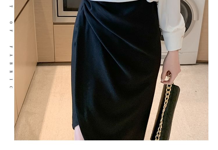 Superduper - Blouse met lange mouwen en col