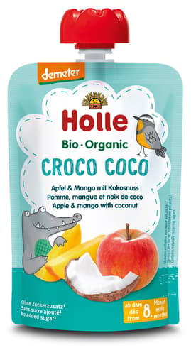 Holle BIO Croco Coco - Pouchy Apfel, Mango, Kokosnuss