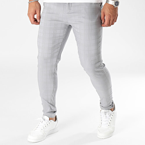 Pantalon Chino Skinny Gris