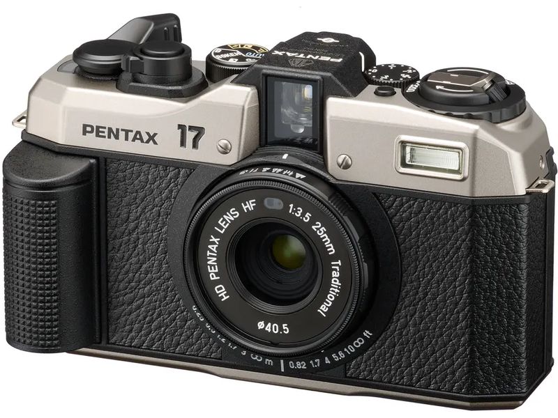 Pentax Analogkamera 17 Kompakte Filmkamera mit fester Brennweite, konzipiert für die Aufnahme halbgrosser Fotos