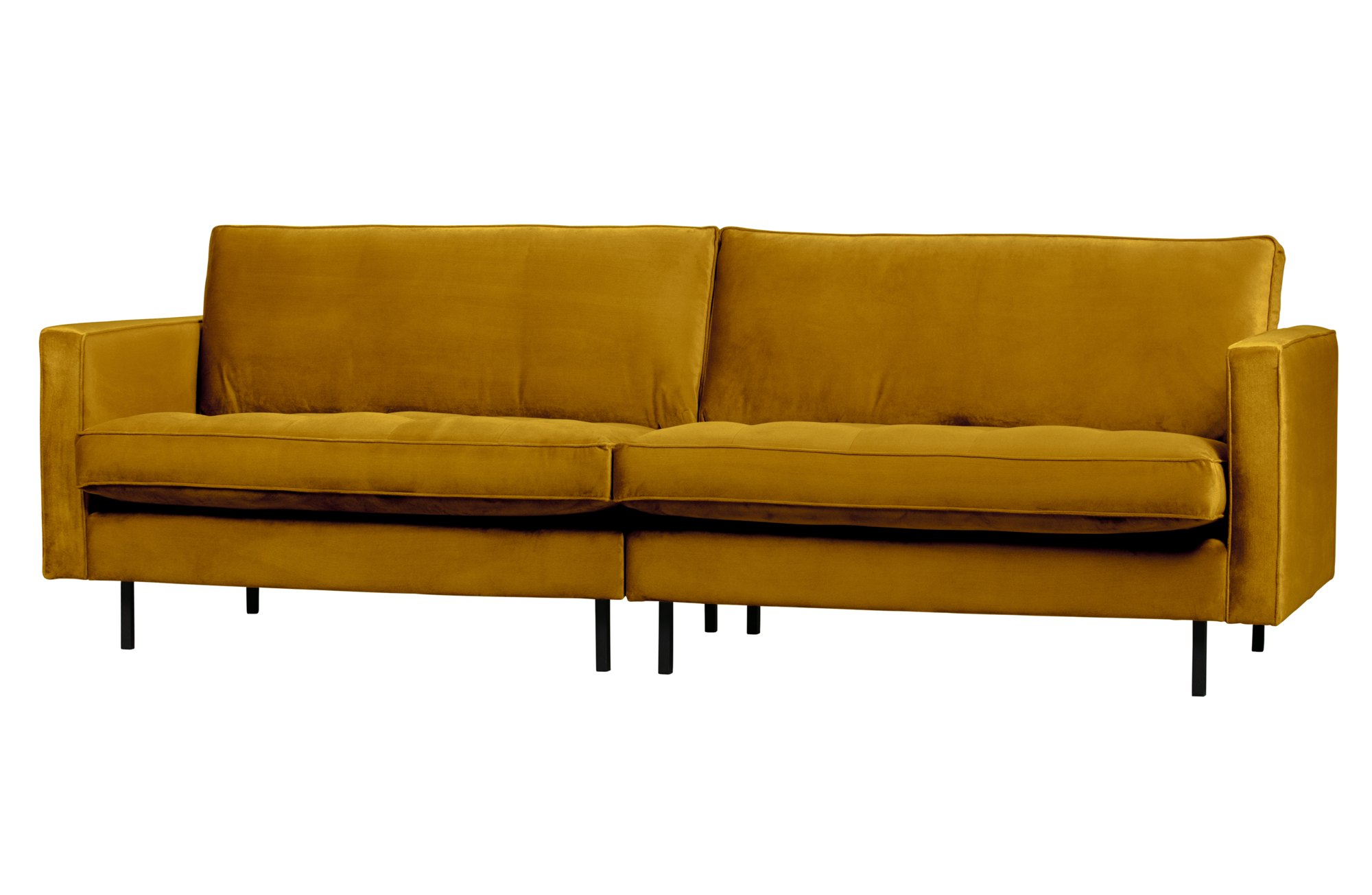 BePureHome 3-zitsbank Rodeo Classic velvet Rodeo Classic Bank 3-zits Velvet - Oker