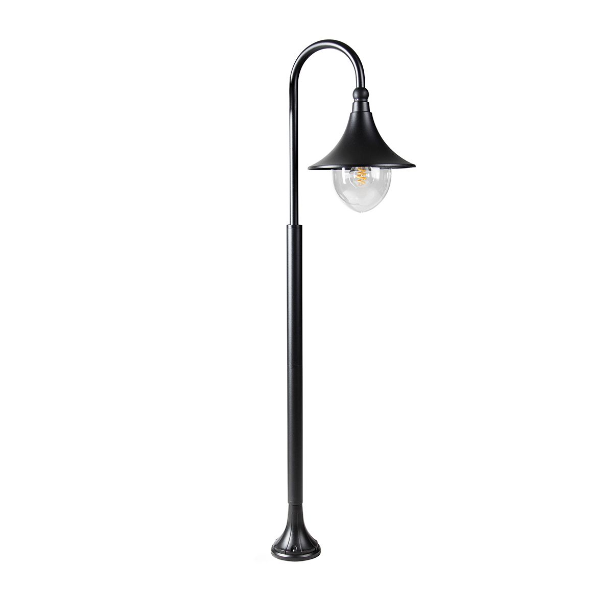 Smart buiten lantaarn zwart 125 cm IP44 incl. Wifi A60 - Daphne