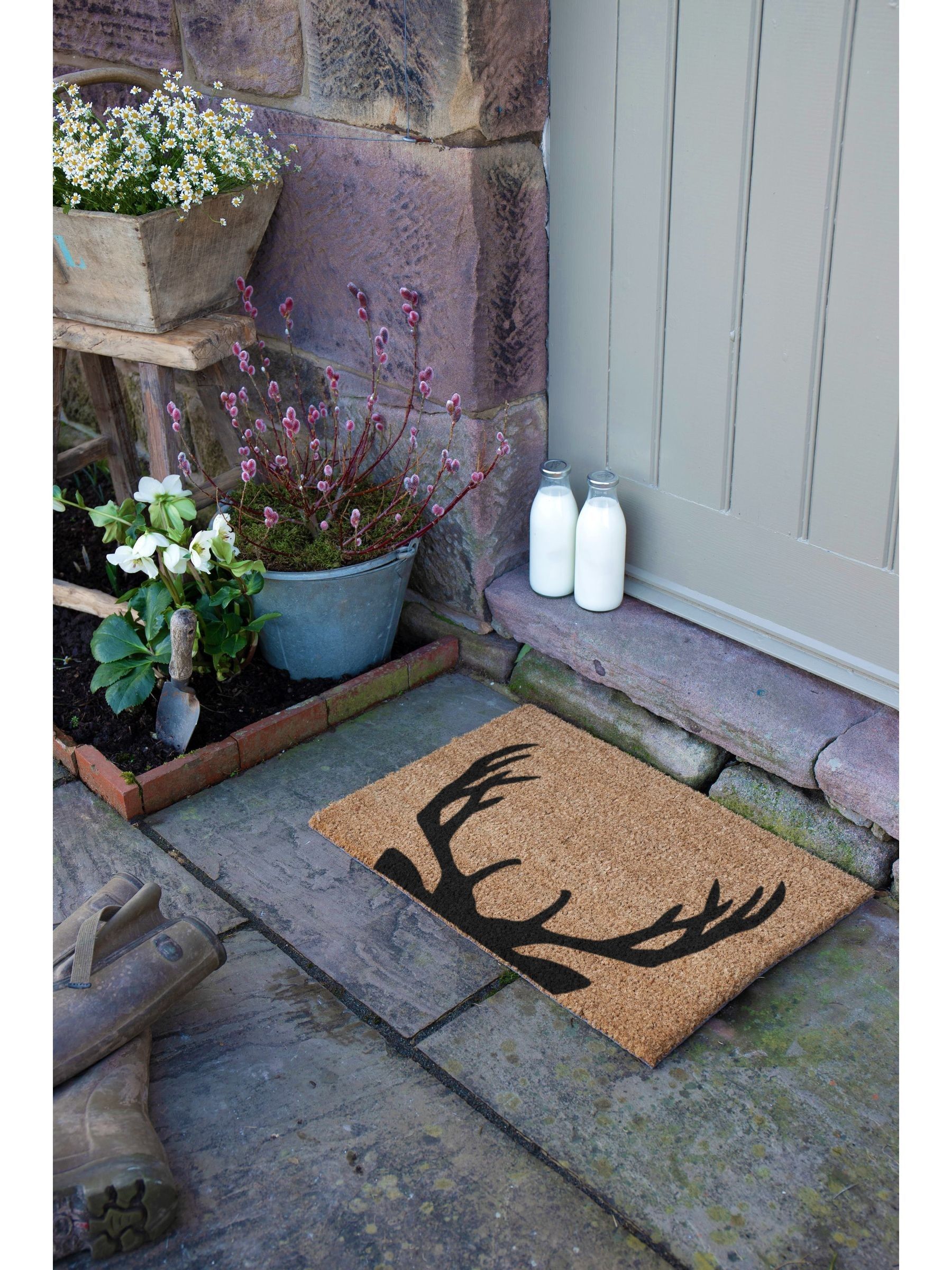 Artsy Mats Stag Antlers Doormat