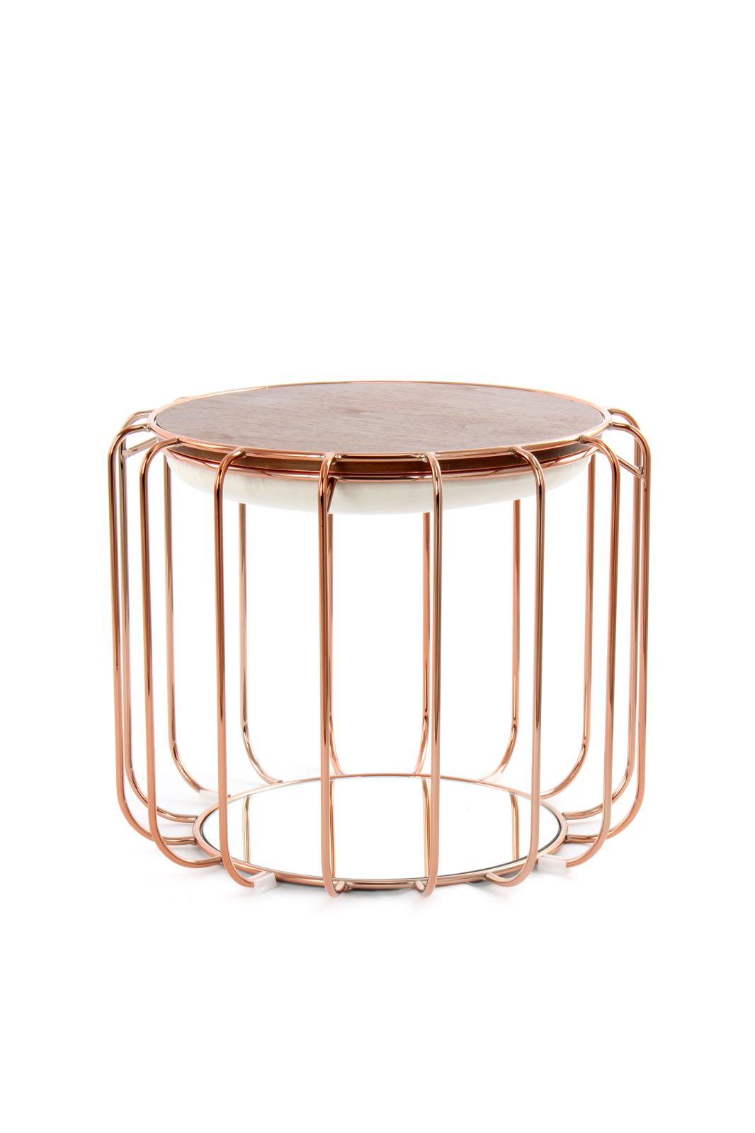 Tisch-Hocker COMFORTABLE - beige-rose - Metall