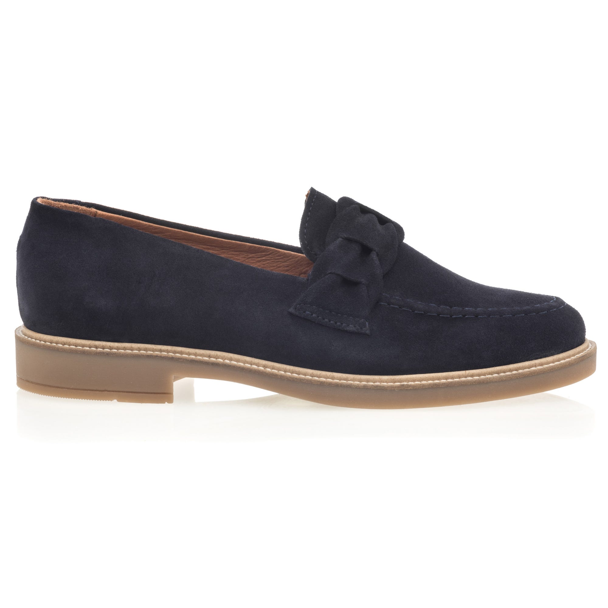 Mocassins Femme en cuir bleu marine