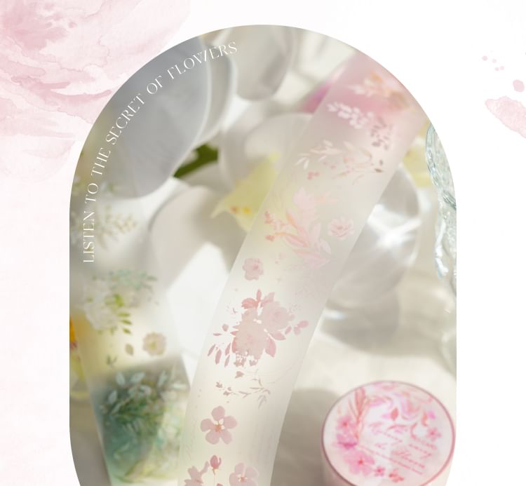 Schattige essentials - PET-afplaktape met bloemenmotief (verschillende designs)