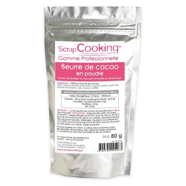 Beurre de cacao en poudre 80 g Scrapcooking