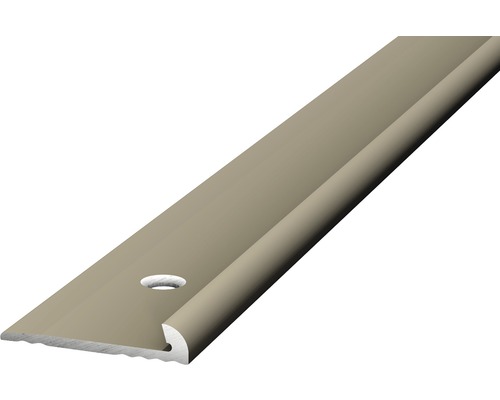 Eindprofiel, aluminium/roestvrij staal, mat, geperforeerd, 18 x 3,5 x 2500 mm
