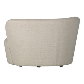 WOOOD fauteuil Stone crème bouclé stof met leuning links