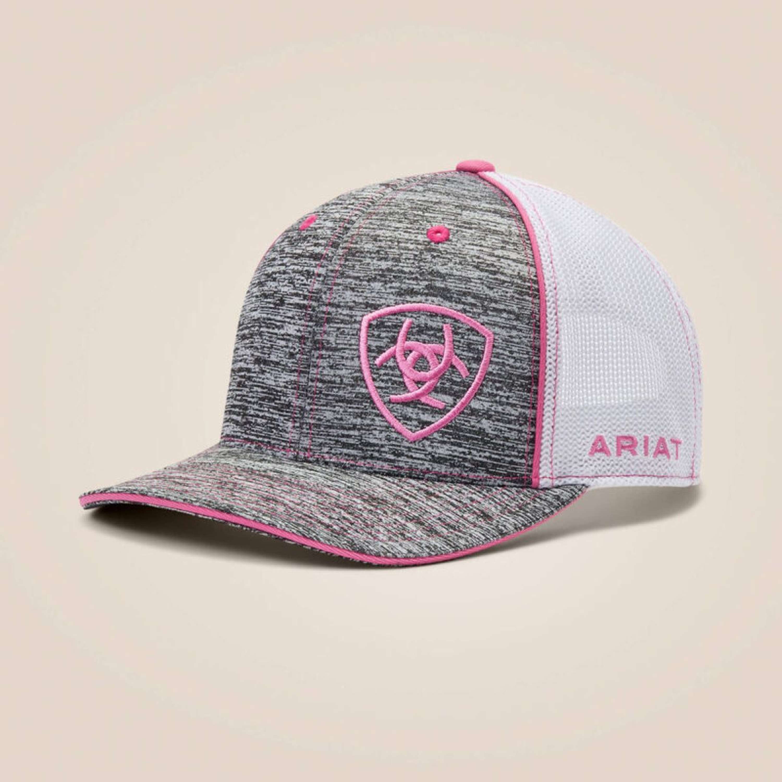 Ariat Pet Offset Shield Logo Grijs/Roze