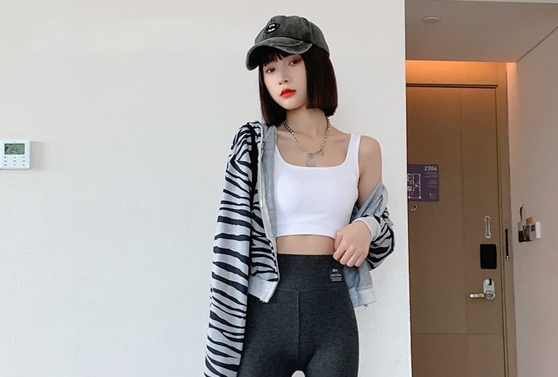 evanesce - Logo High Rise Plain Leggings