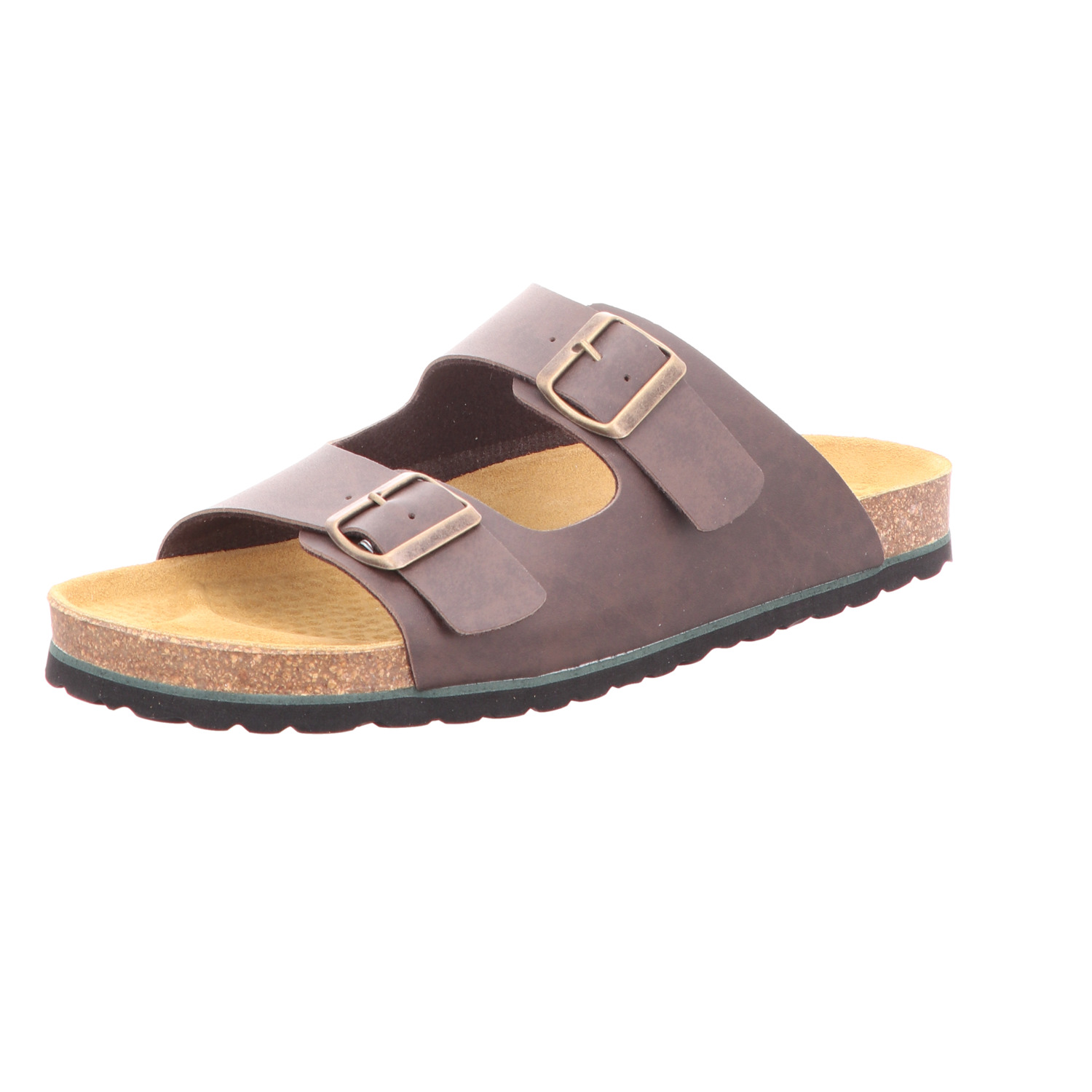 SCHUH OKAY Herren-Pantolette mit Tieffußbett Braun