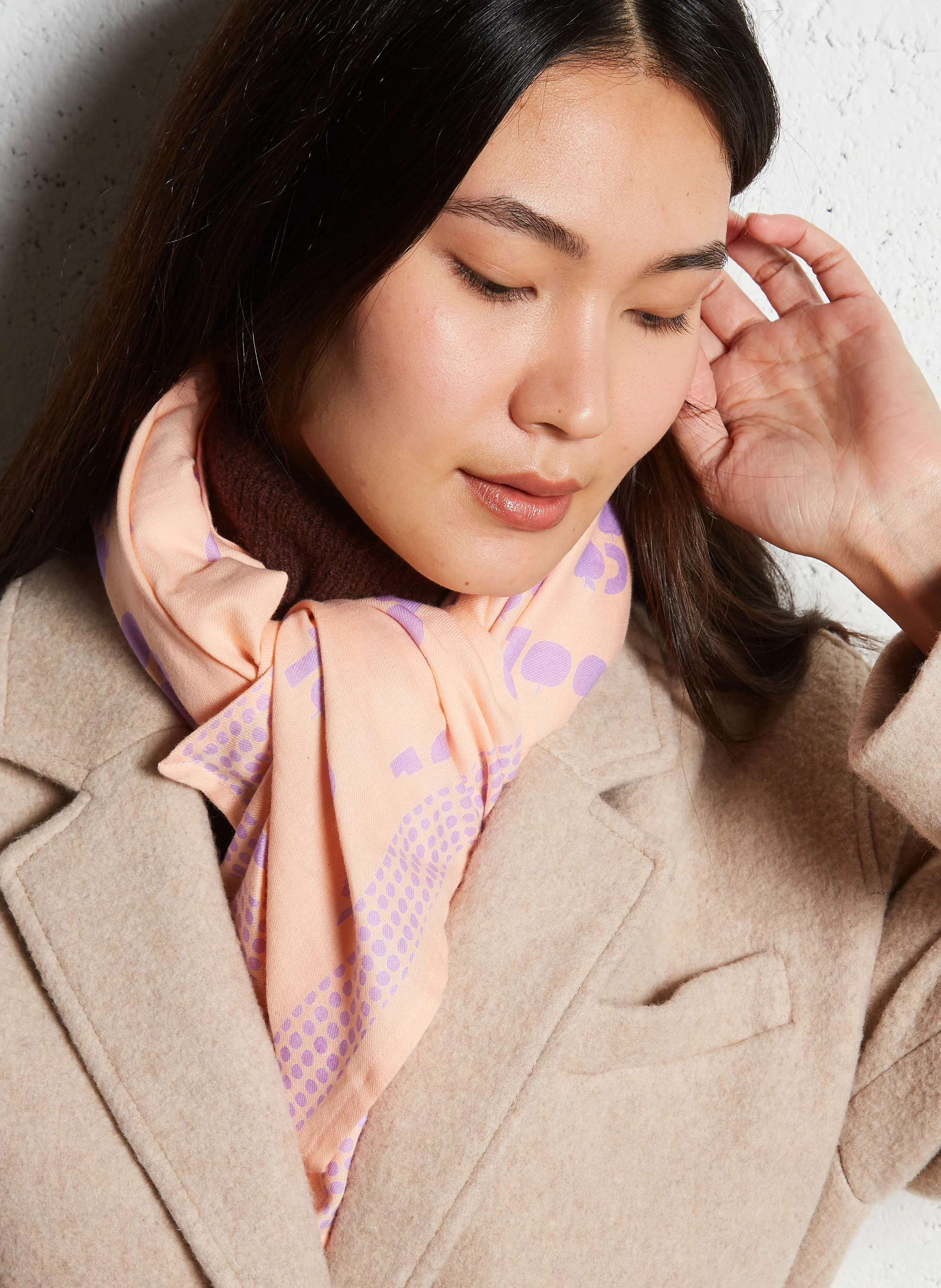 LATIKA - Foulard en coton imprimé | Rose