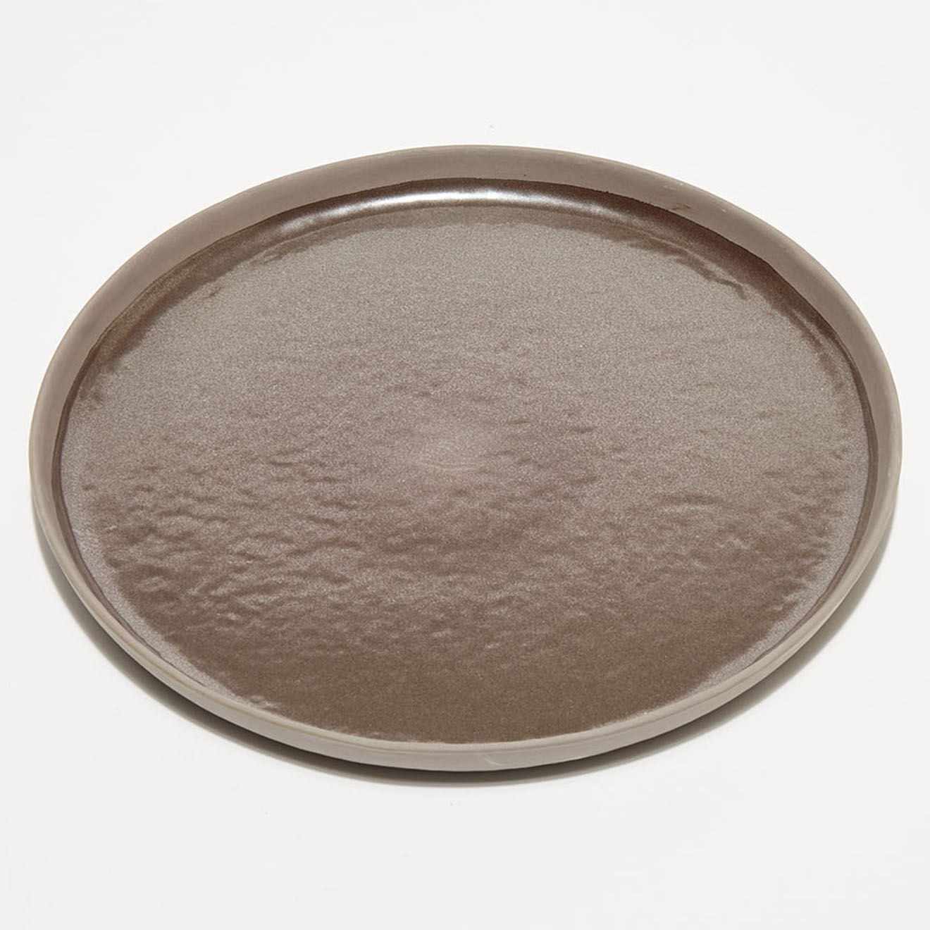 Pomax 2 Assiettes en Grès Porcelino Stellar bronze - D.33 cm