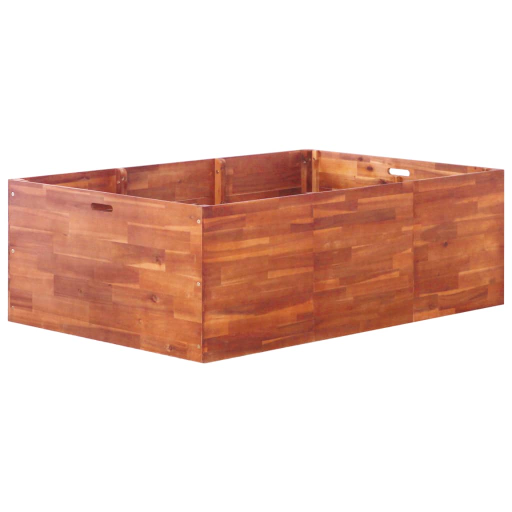 Jardinière lit surélevé plantes fleurs jardin 150 x 100 x 50 cm bois d'acacia
