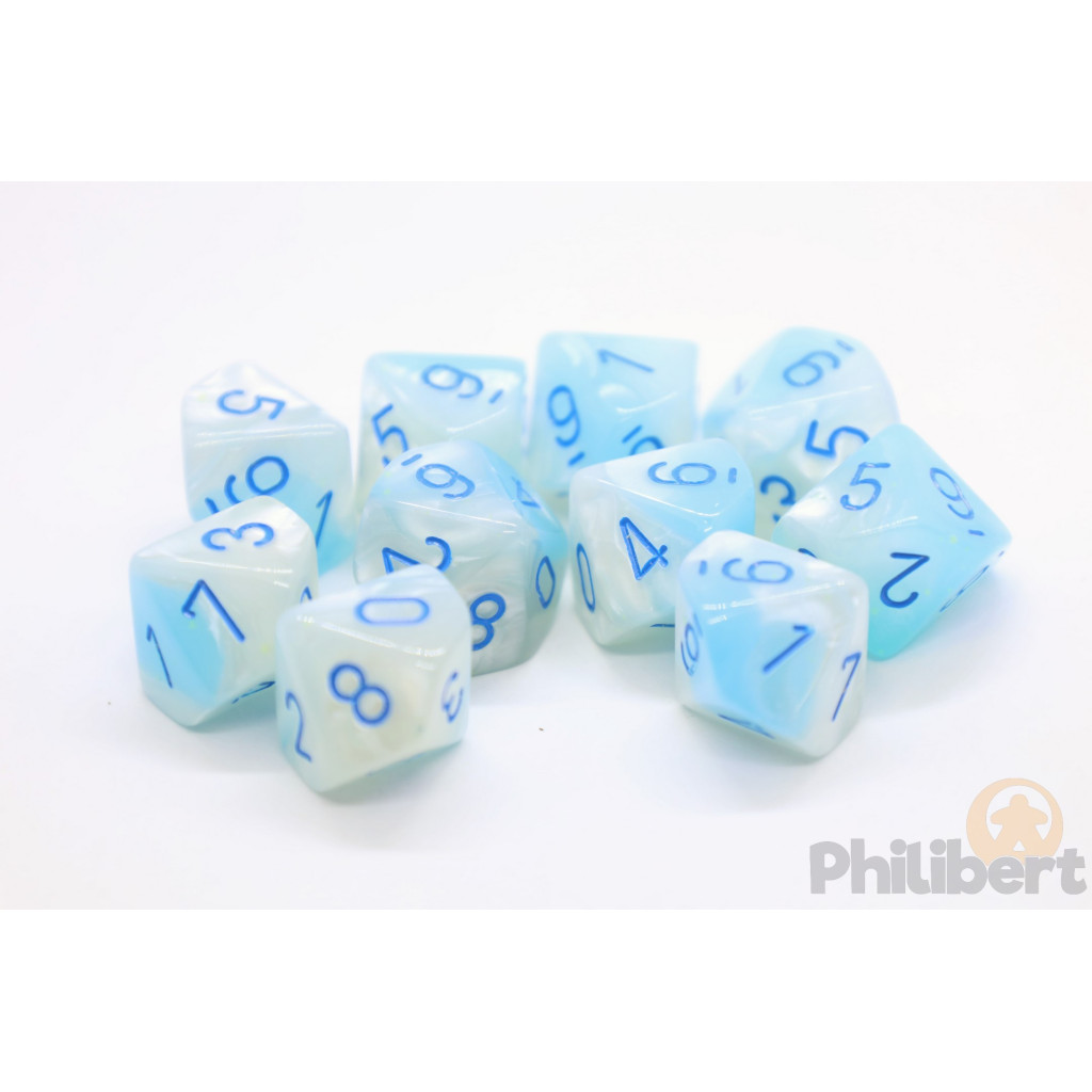 Set de 10 Dés 10 Faces Chessex : Gemini