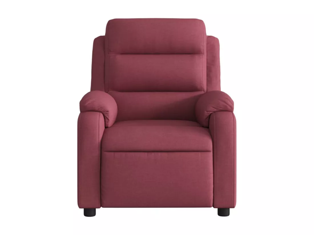 Fauteuil massant inclinable électrique Rouge bordeaux Tissu