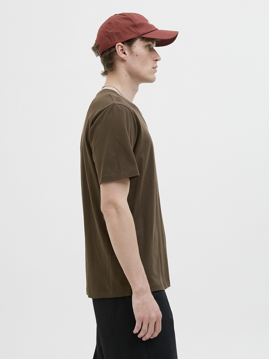 JACK & JONES<br>Camiseta de gola redonda em algodão orgânico