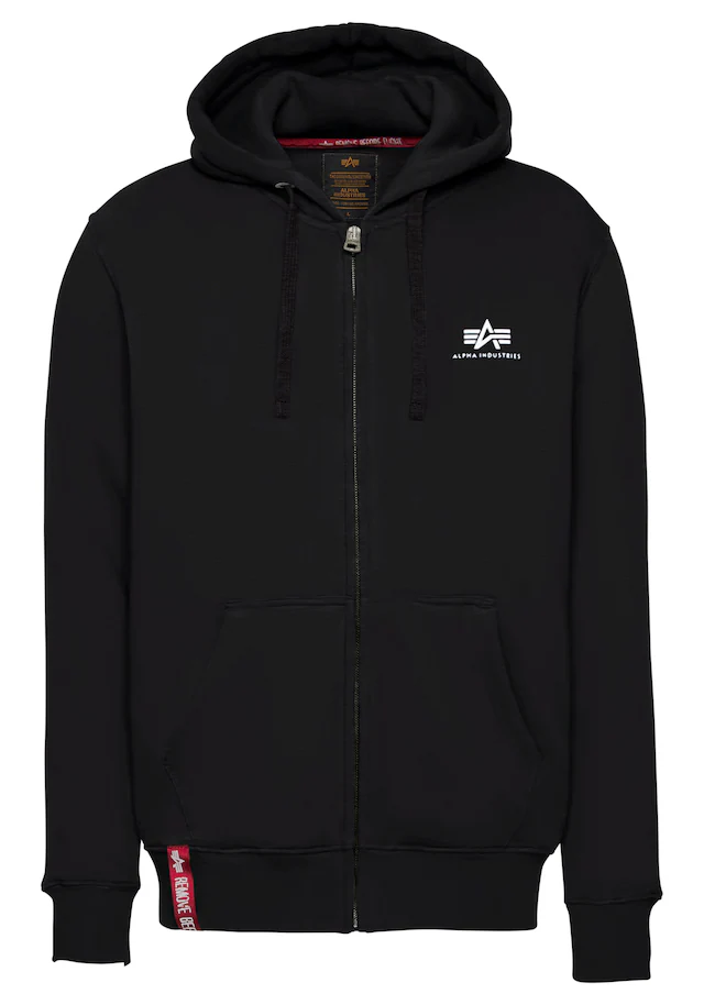 Alpha Industries Kapuzensweatjacke »Basic Zip Hoody SL« Baumwollmischung, regular fit