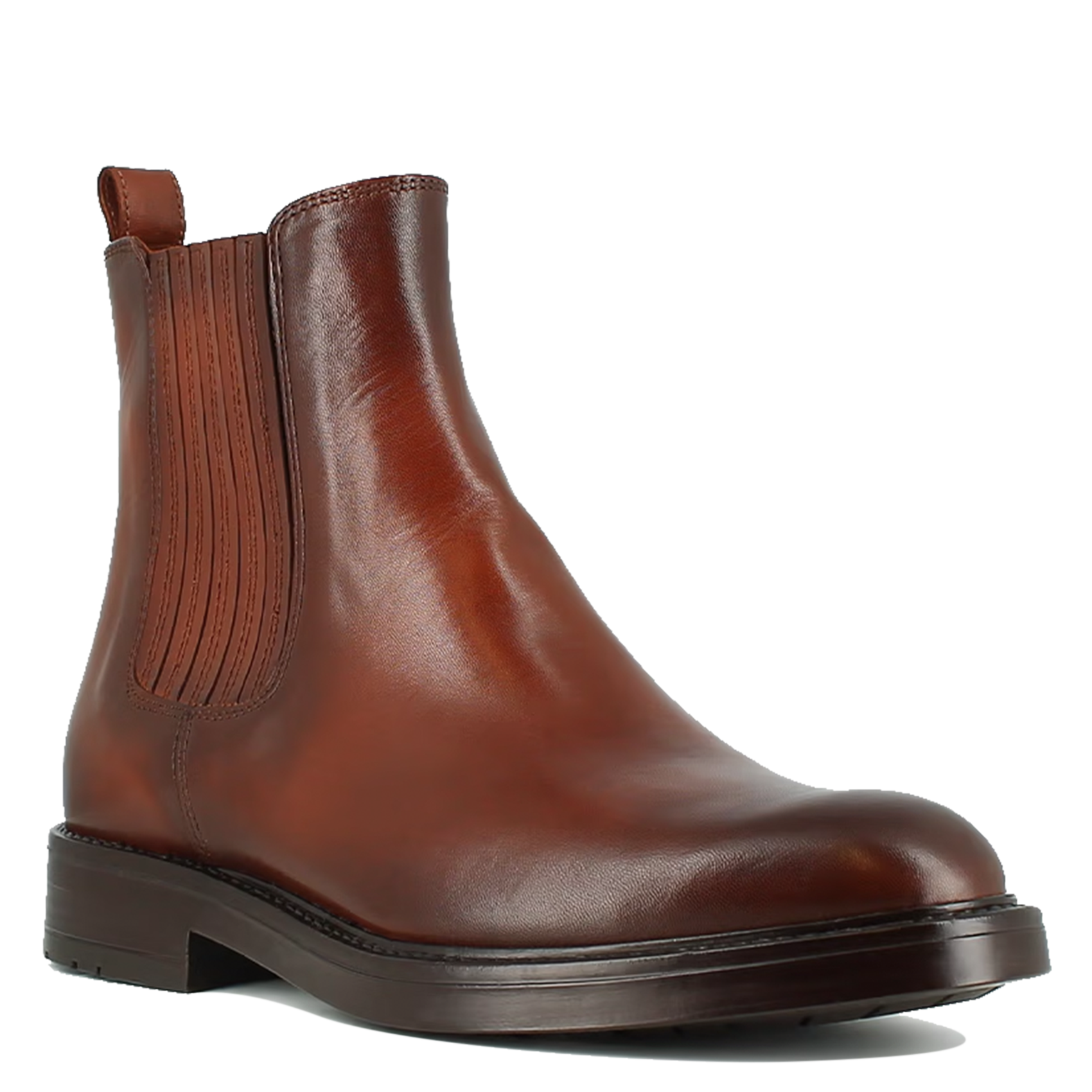CLEANDRE - Boots à fronces en cuir | Marron