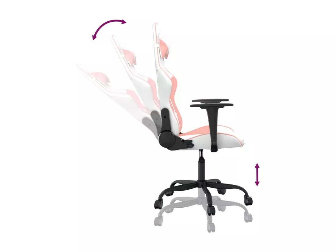 Chaise de jeu Blanc et rose Similicuir