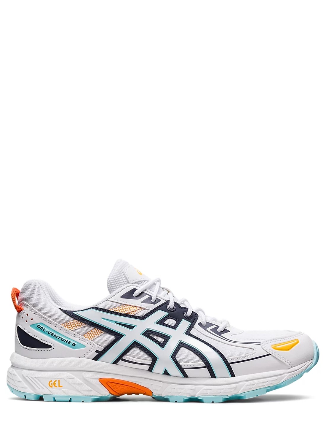 asics Sneakers Homme Gel-Venture 6 Blanc Mesh/Cuir